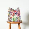 Colorful Vibrant Polish Floral Pillow Cover