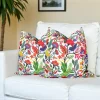 Colorful Vibrant Polish Floral Pillow Cover