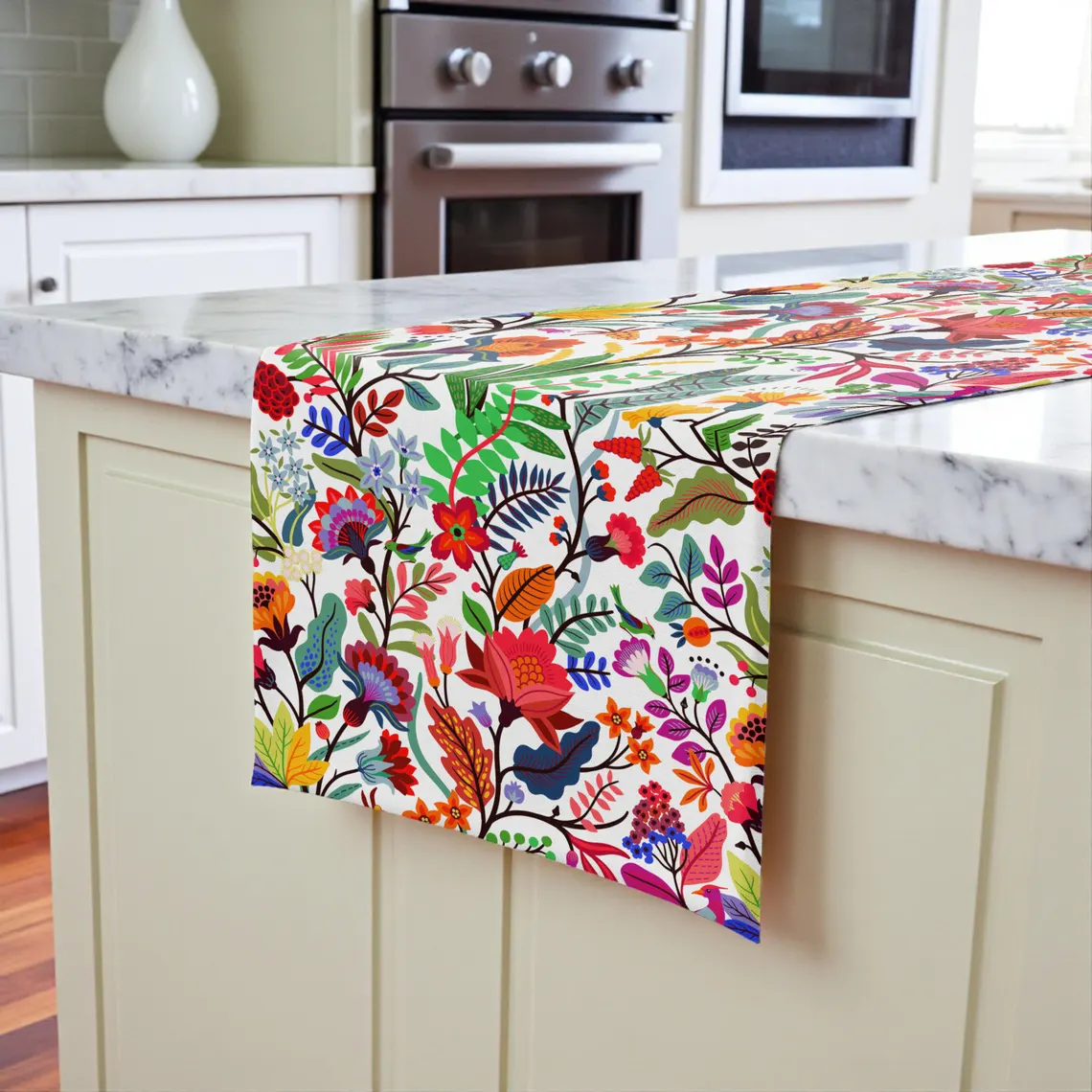 Colorful Vibrant Polish Floral Table Runner