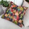 Colorful Watercolor Forest Pillow Cover