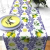 Floral Majolica Lemon Table Runner