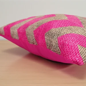 Fuchsia Chevron Print Pillow Cover