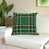 Green Stewart Tartan Plaid Pillow Cover