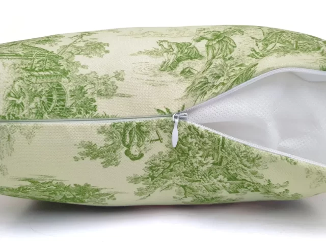 Green Toile de Jouy Pillow Cover