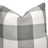Grey Large Gingham Pillow Cover