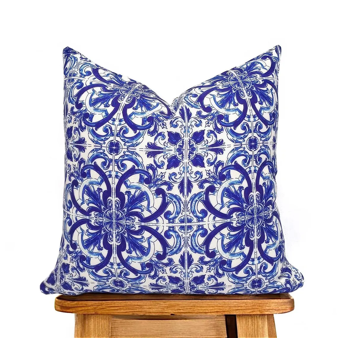 Italian Majolica Tile Azulejo Pillow Cover