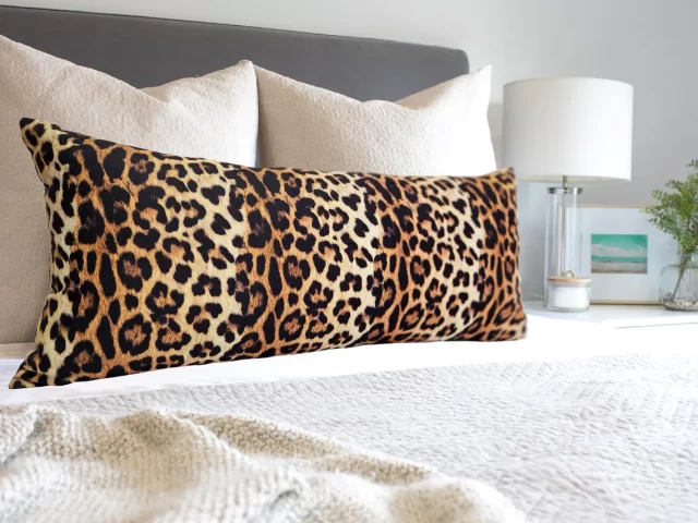 Leopard Print Lumbar Pillow Cover