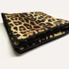 Leopard Print Piped Pillow Cover