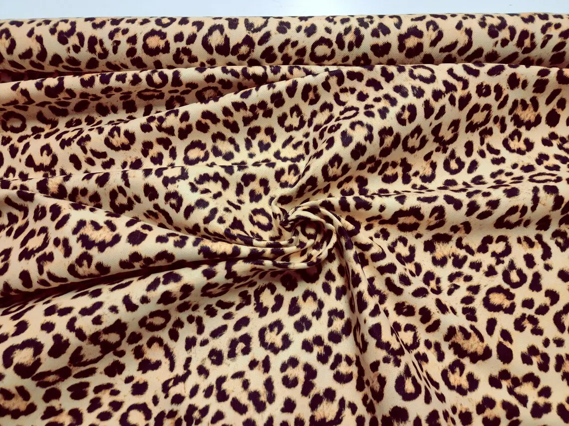 Light Beige Leopard Fabric
