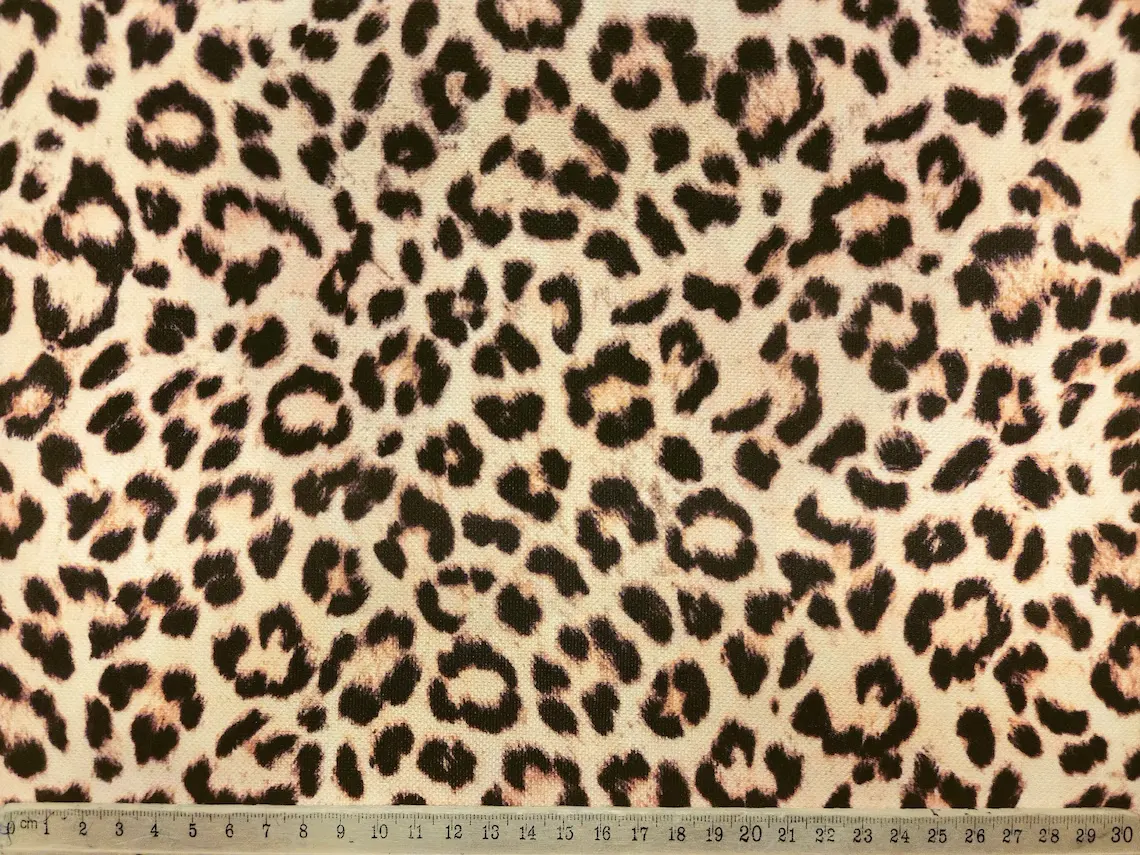 Light Beige Leopard Fabric