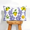 Majolica Lemon Branch Print Pillow Cover