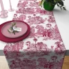 Maroon Indian Toile Table Runner