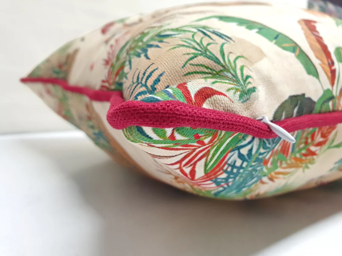 Martinique Island Toile Pillow Cover