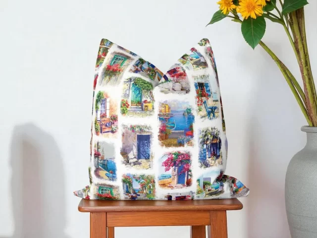Mediterranean Windows and Doors Pillow Cover