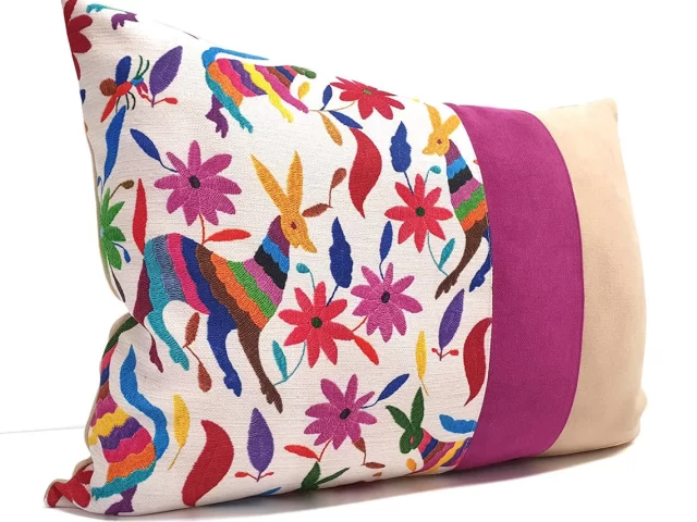 Mexican Otomi Colorblock Pillow Cover