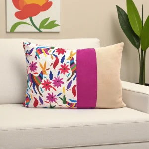 Mexican Otomi Colorblock Pillow Cover