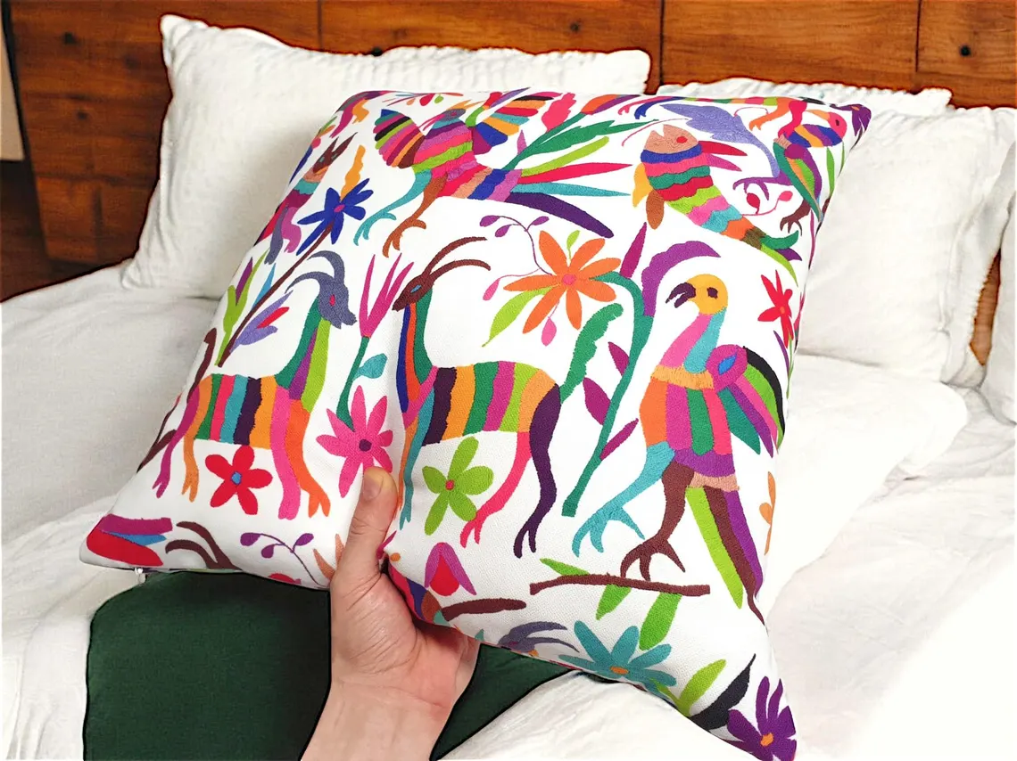 Mexican Otomi Print Pillow Cover
