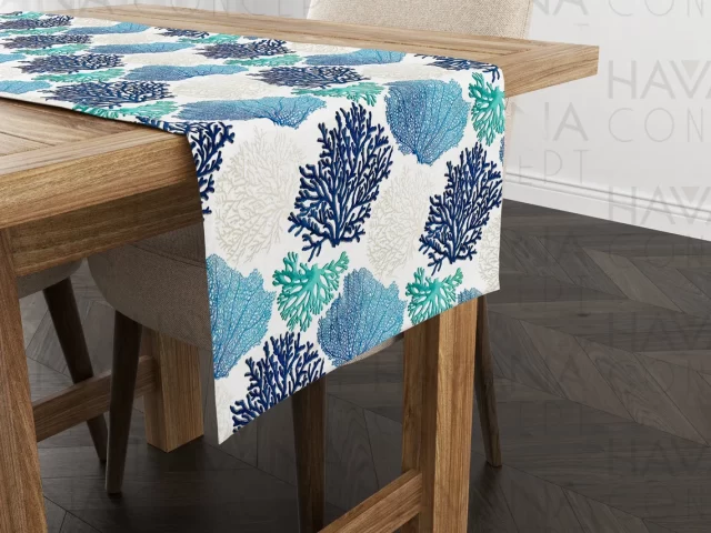 Nautical Coral Reef Table Runner