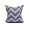 Navy Blue Chevron Print Pillow Cover