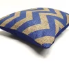 Navy Blue Chevron Print Pillow Cover