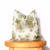 Olive Green Toile de Jouy Pillow Cover