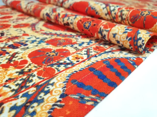 Orange Kilim Print Table Runner