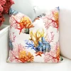 Orange Yellow Coral Reef Pillow Cover