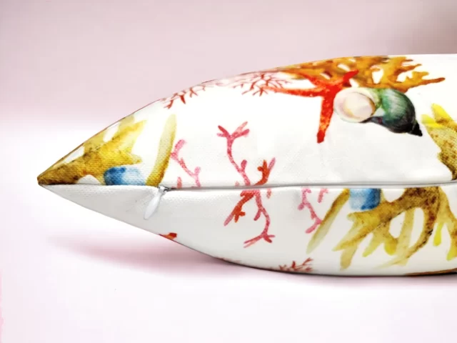 Orange Yellow Coral Reef Pillow Cover