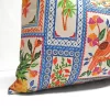 Persian Ceramic Tiles and Birds Pillow Cover