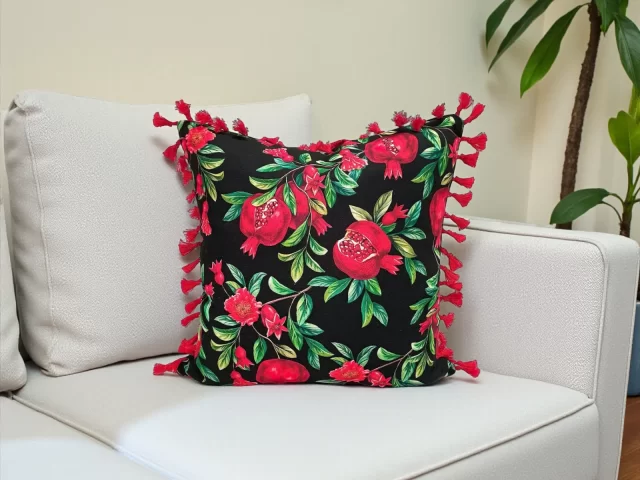 Pomegranate Print Pillow Cover