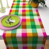 Rainbow Gingham Table Runner