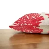 Red Coral Reef Pillow Cover