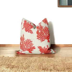Red Coral Reef Pillow Cover