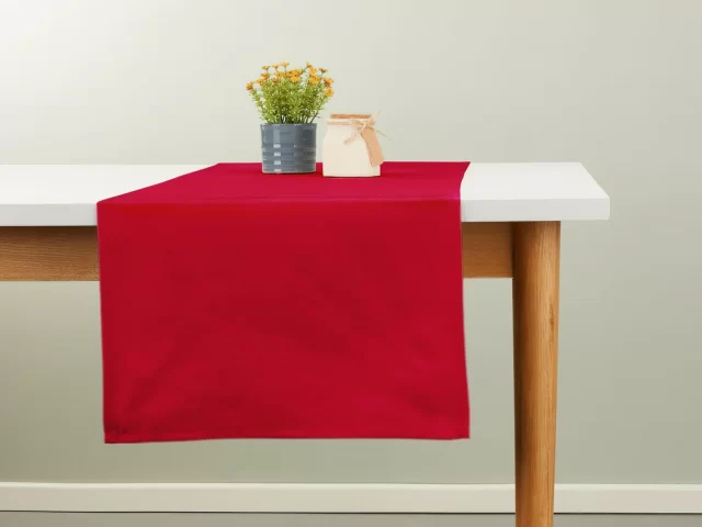 Red Soft Table Runner