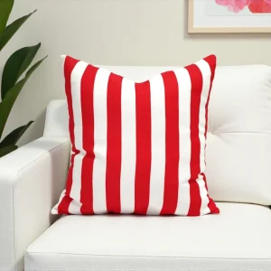 Red Stripe Pillow Cover