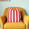 Red Stripe Pillow Cover