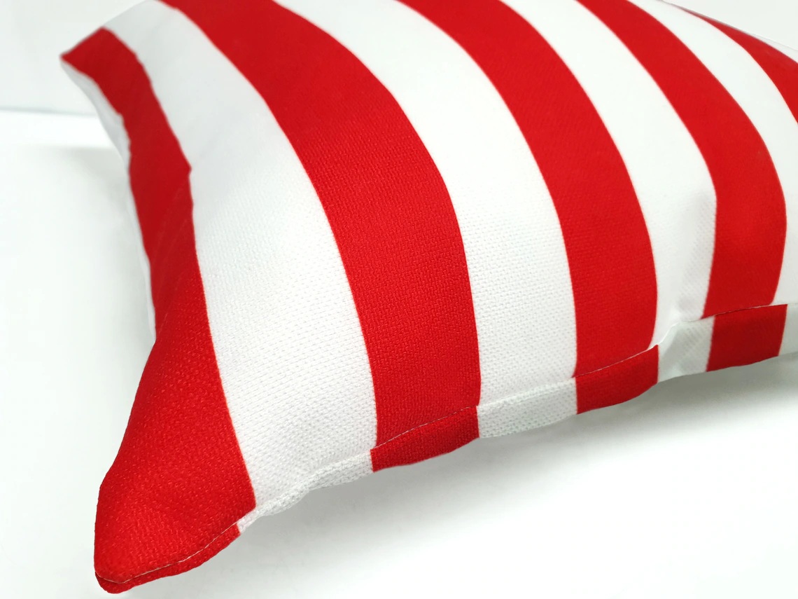 Red Stripe Pillow Cover