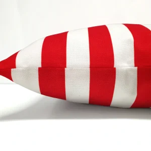 Red Stripe Pillow Cover