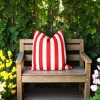 Red Stripe Pillow Cover