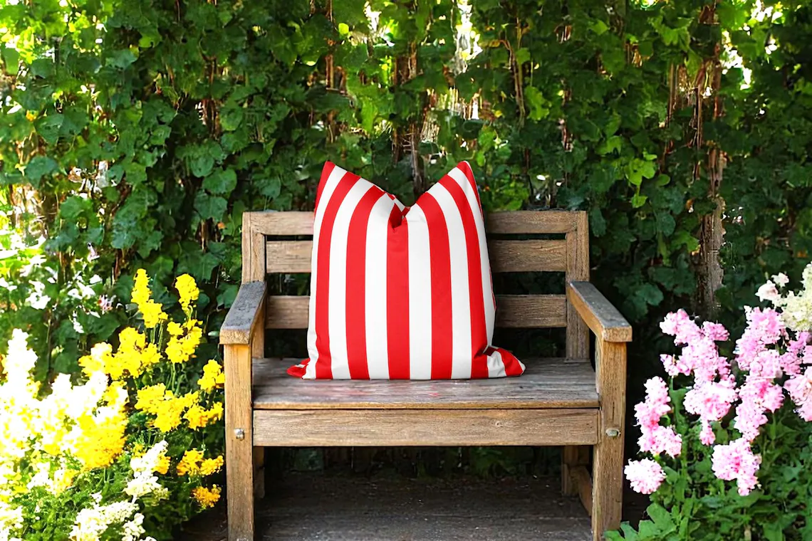 Red Stripe Pillow Cover
