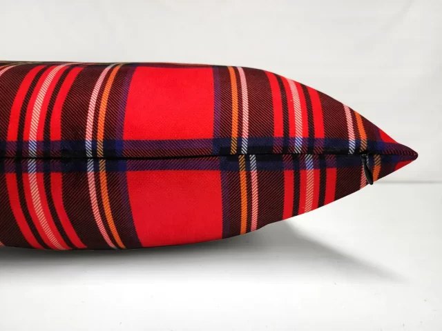 Red Tartan Plaid Pillow Cover