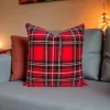 Red Tartan Plaid Pillow Cover