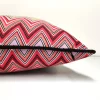 Retro Chevron Zigzag Piped Pillow Cover
