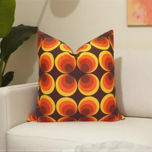 Retro Circles Mid Century Modern Pillow Cover