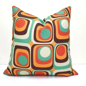 Retro Mid-Century Geometric Pillow Cover