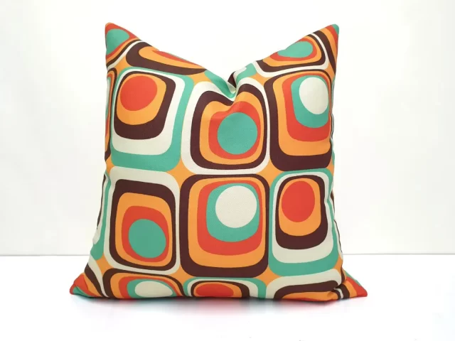 Retro Mid-Century Geometric Pillow Cover