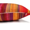 Retro Orange Unbalanced Stripe Pillow Cover