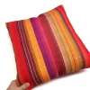 Retro Orange Unbalanced Stripe Pillow Cover