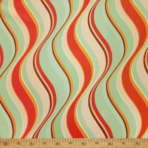 Retro Wavy Stripe Fabric
