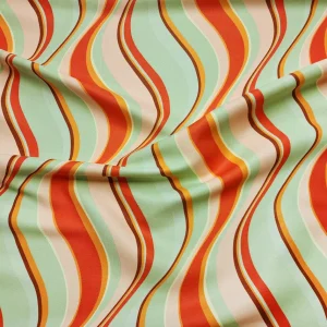 Retro Wavy Stripe Fabric